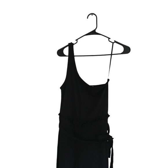 Avec Les Filles Jumpsuit Women's Size Small Black One Strap Asymmetrical - Picture 2 of 7